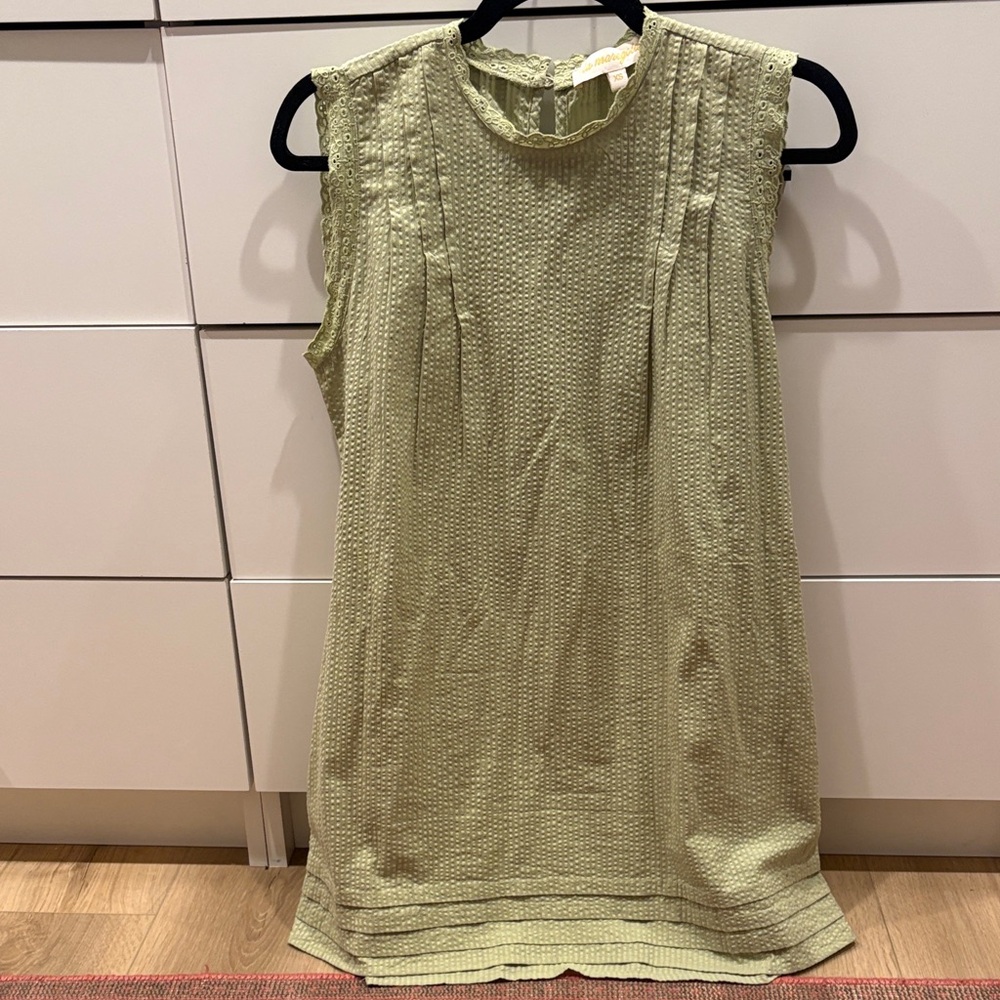Sleeveless Green Mini Dress